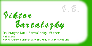 viktor bartalszky business card